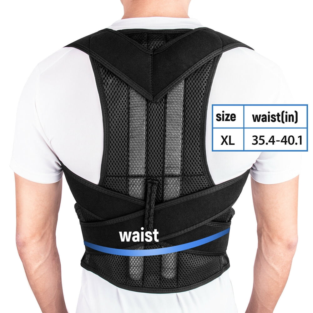 Visland For Men Women Adjustable Unisex Low Back Support Posture Corrector Lumbar Support Brace Belt Strap Corset