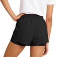 thumbnail image 4 of GUACER 2-in-1 Running Shorts for Women with Zipper Pockets, Elastic Waist Workout Athletic Shorts for Gym Sports, 4 of 4