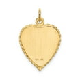 thumbnail image 4 of 14k Yellow Gold Heart Pendant for Women with 50th Anniversary Engraving, Textured Edge, Elegant Style, Symbolic Jewelry for Love and Commitment, Golden Wedding Keepsake Necklace, 4 of 6