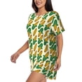 thumbnail image 2 of Lsque Corn Women's Short-Sleeved Pajama Set - 2 Piece Soft and Lightweight Sleepwear Set-XX-Large, 2 of 9