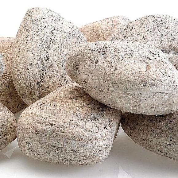 American Fireglass AFG-LSTONE-CW-15 Cottage White Light 15 Stone Set (Includes 2 lb Small Lava Rock)