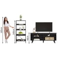 thumbnail image 3 of Mueble para TV Madesa Udine + Estante Librero Negro hasta 65 pulgadas, 3 of 7
