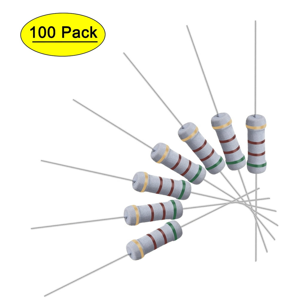 Uxcell 510 Ohm 1W ±5% Tolerance Axile Lead Metal Oxide Film Resistor ...
