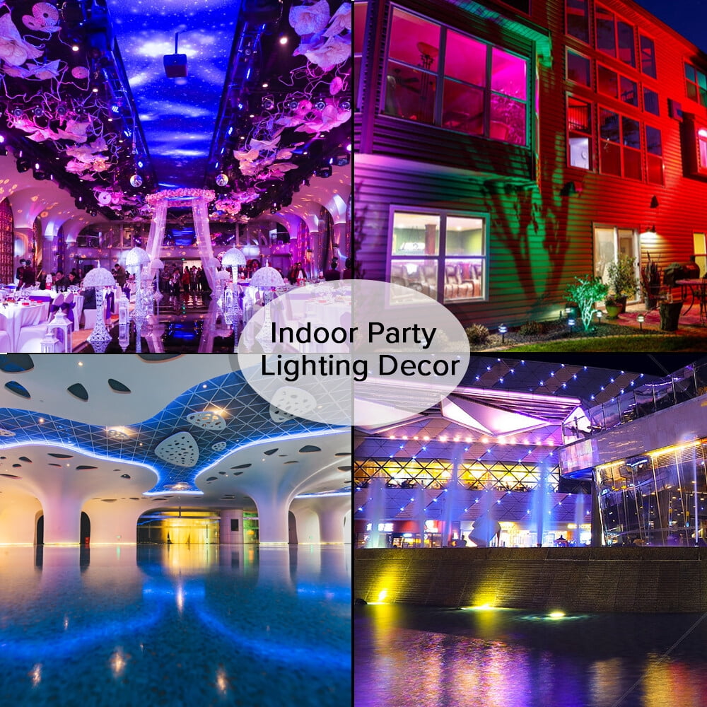 SANSI 70W LED Flood Light Outdoor, RGB Color Changing Exterior Light, Remote Control Floodlight, Indoor Outdoor Christmas Decoration Lights