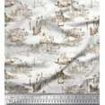 thumbnail image 1 of Soimoi Toile de Velours Yacht & Architecture Structure Architecturale Impression Tissu par la Cour 58 Pouces de Large, 1 of 3