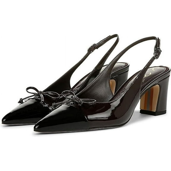 Sam Edelman Women's Willette Slingback Block Heel Rich Chocolate/Black 6M