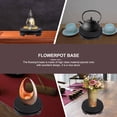 thumbnail image 4 of CIMAXIC Round Wooden Base for Decorative Flower Pot Black Timber Large Size 1pc,6.69"X6.69"X1.97", 4 of 5