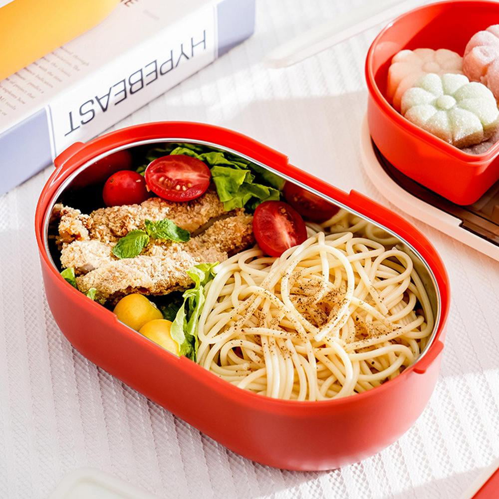 Tohuu Bento Lunch Box Kawaii Double-layer Divided Lunch Box with Handle  Cutlery Lovely Bento Box Adult Lunch Box for Kids Students Adults Built-in  Utensil Set exceptional 