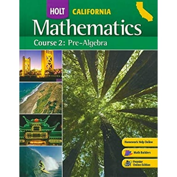 Pre-Owned Holt Mathematics: Course 2: Pre-algebra, 9780030923166, 0030923166, Hardcover, 1 edition