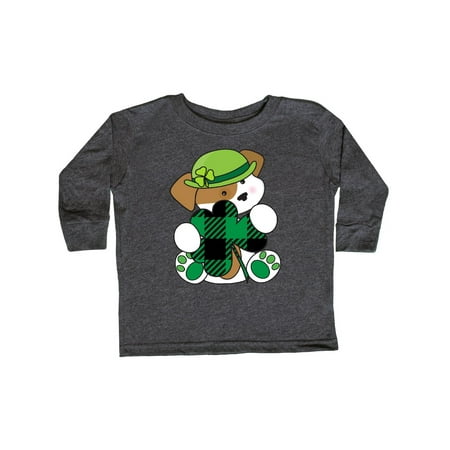 

Inktastic St Patricks Day Irish Buffalo Plaid Puppy Gift Toddler Boy or Toddler Girl Long Sleeve T-Shirt