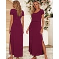 thumbnail image 2 of Women's Split Maternity Long Dresses Nursing Dresses for Breastfeeding, 2 of 5