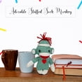 thumbnail image 5 of Made By Aliens Customize Adorable Sock Monkey, The Original Traditional Hand Knitted Stuffed Animal Toy Gift-for Kids, Babies, Teens, Girls and Boys Baby Doll Present Puppet 6 Inches (Green), 5 of 6