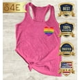 thumbnail image 2 of S4E Women's Gay Rainbow Heart LGBTQ Pride Racerback Slim Fit Small Fuchsia, 2 of 4