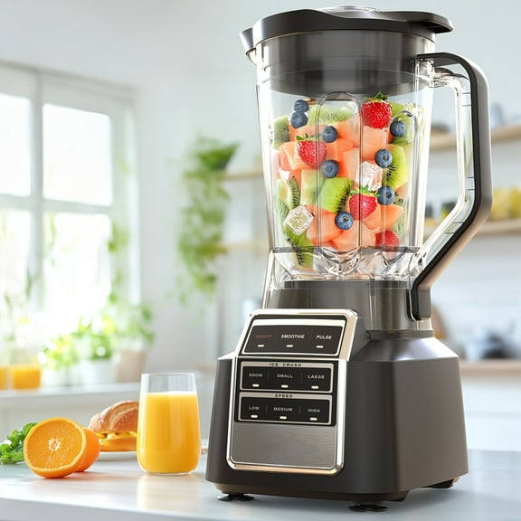 72oz Juicer Blender & Ice Crusher Combo, 8 Preset Programs for Smoothies Nutritious Drinks, One-Touch Operation