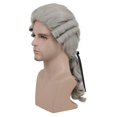 thumbnail image 1 of Disfraz de Wig Karlery Colonial Man Long Wave, gris, para Halloween, 1 of 5