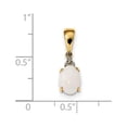 thumbnail image 2 of 14K Yellow Gold Charm Pendant Gemstone Diamond Round Opal Oval Phenomena, 2 of 2