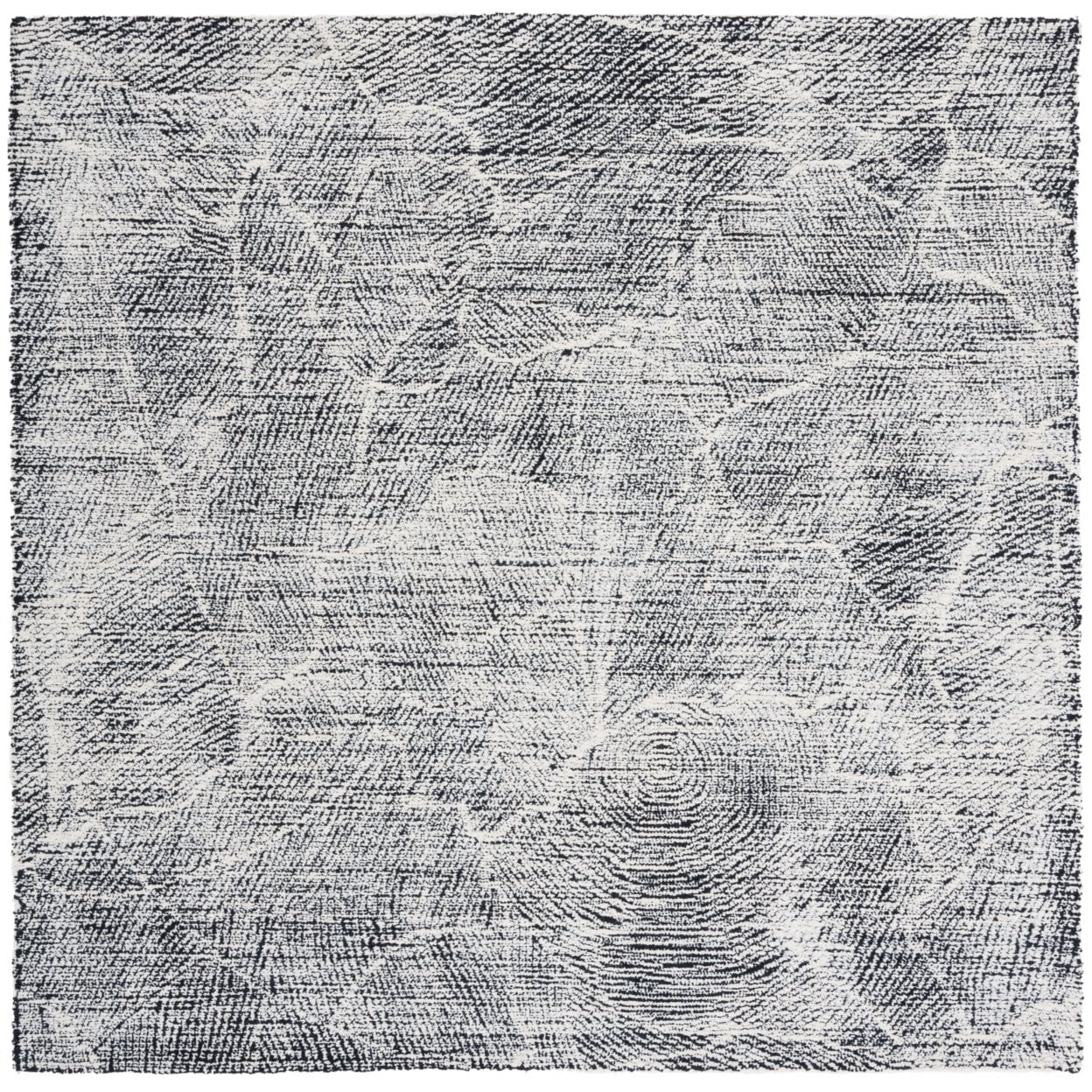 SAFAVIEH Metro Patricia Distressed Area Rug, Black/Ivory, 5' x 8'
