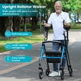 thumbnail image 6 of COSYWILL Upright Rollator Walker,Stand Up Walkers for Seniors and Adults with Backrest Seat,Lightweight and Folding Design,Blue, 6 of 9