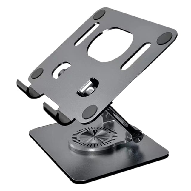 Fokuz Rotating Stand For Laptop Adjustable Laptop Stand With 360 Rotating Base Ergonimic Foldable Laptops For Desk Stable Base Holder For Tablets Laptops