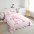 thumbnail image 3 of Castle Fairy Monogrammed Letter 2pcs Bedding Comforter Set,Chic Flower Twin Comforter Sets,Kawaii Bow Breathable Bedding Set,Microfiber Girls Bedroom Decor,Reversible, 3 of 8