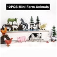thumbnail image 4 of Sienon 12 Piezas Mini Figuras de Animales de Granja Figuras de Granero de Ganado Realistas de plástico Juguetes Adorno de Pastel de Granja en Miniatura Juego de Aprendizaje Educativo para niños pequeñ, 4 of 5