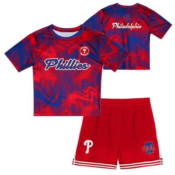 Toddler Royal/Red Philadelphia Phillies Pinch Hitter Infielder T-Shirt and Shorts Set