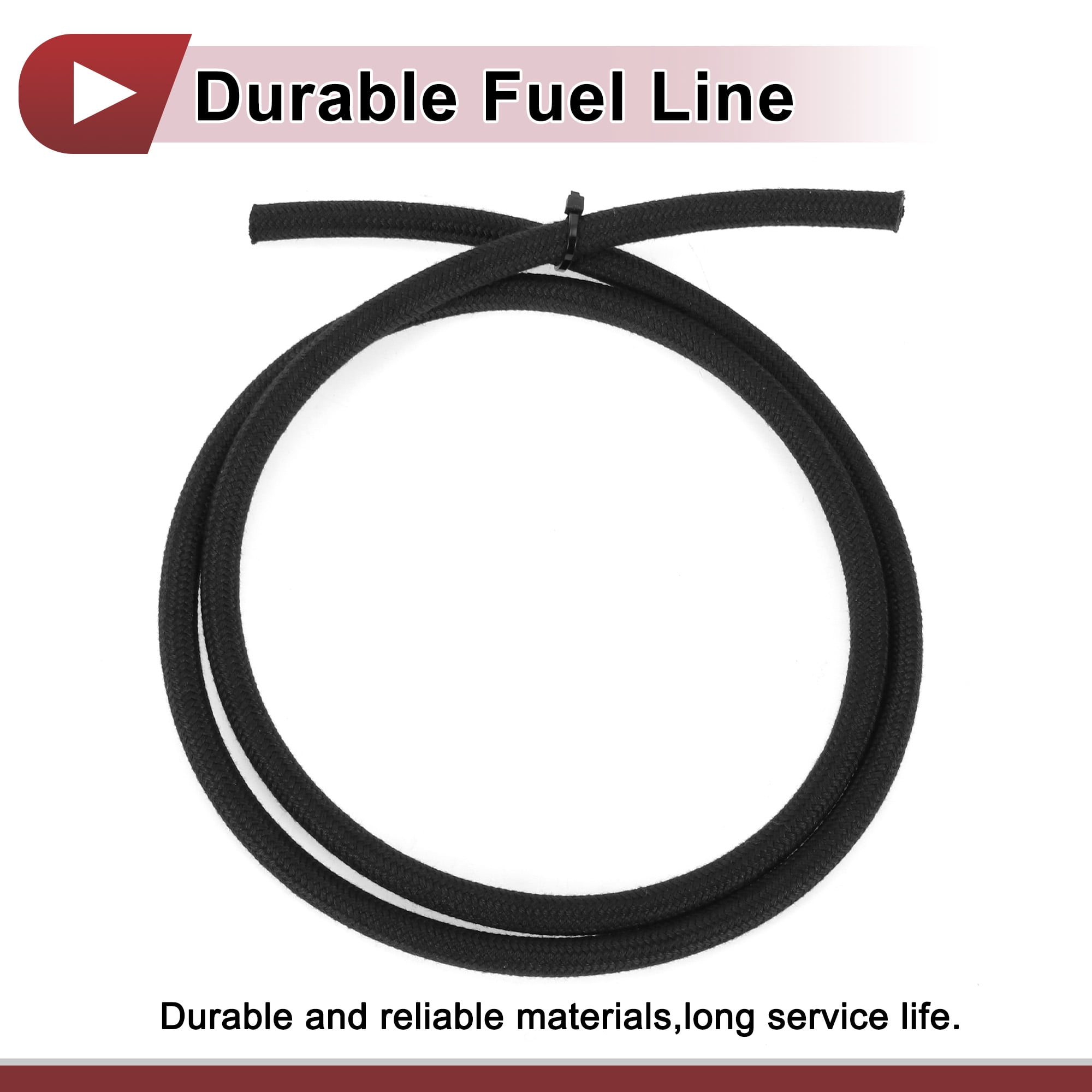 Unique Bargains 1Pc 1/8 Fuel Line Hose 3.3ft Vacuum Hose Automotive Fuel Hose Black