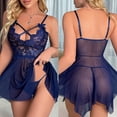 thumbnail image 2 of Lencería Sexy sin entrepierna para mujer, ropa de dormir, pijama, de encaje vestido de noche, disfraces eróticos, ropa interior exótica femenina, camisón, G-string, 2 of 4