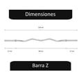 thumbnail image 3 of Barra Z Cromada Para Discos De Pesas Acero Inoxidable Fuxion Sports B47C-01, 3 of 5