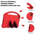 thumbnail image 2 of SaniMore Kids Case for Motorola Moto Tab G70 (11 inch 2022 Released), [Handle and Kickstand] [Protective and Shockproof] Boys Girls Lightweight Dropproof Tablet Cover Fits Moto Tab G70, Red, 2 of 8