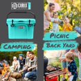 thumbnail image 5 of Cubix Outdoors Viva 25 QT Portable Insulated Hard Cooler and 8L Soft Cooler Bag Insulated Lunch Box - Fits 30 Cans - Turquoise+Light Grey, 5 of 8