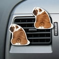 thumbnail image 5 of WIRESTER Car Air Freshener Fragrance Vent Clip Interior Decoration for Cars with Lemon Scented Pad - English Bulldog Look Back, 5 of 7