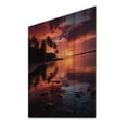 thumbnail image 2 of Designart "Sunset Reflections Dominican Tropical painting II" Nautical & Beach Print on Natural Pine Wood, 2 of 5