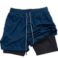 thumbnail image 5 of Rvwovn Men's 2-in-1 Lined Athletic Shorts with Compression Liner Lightweight Workout Running Shorts, 5 of 8