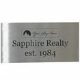 thumbnail image 2 of Plaquemaker Custom Laser Engraved Stainless Steel Sign (4" x 8"), 2 of 4