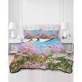 thumbnail image 3 of Wildflowers Twin Size Down Alternative Comforter, Lightweight Comforter Quilt Bedding Set with Pillow Shams Spring Country Oil Painting Floral Plant All Seasons Bed Comforter Duvet Insert 68"x86", 3 of 7