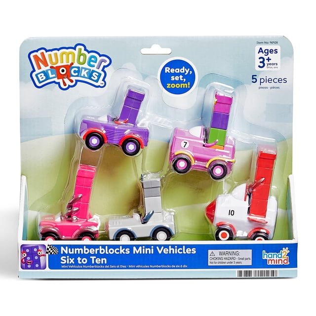 Vehículos de juguete hand2mind Numberblocks Mini Set del Seis al Diez