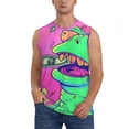 thumbnail image 2 of Picia Psychedelic Cartoon Frog mens Cotton Tank Undershirts , Moisture-wicking Ribbed Tanks, Lightweight Cotton Tank Undershirts-XX-Large, 2 of 8