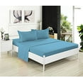 thumbnail image 4 of Twin Extra Long Fitted Sheet Only - Soft & Comfy 100% Cotton- By Crescent Bedding (Twin XL, Light Blue), 4 of 6