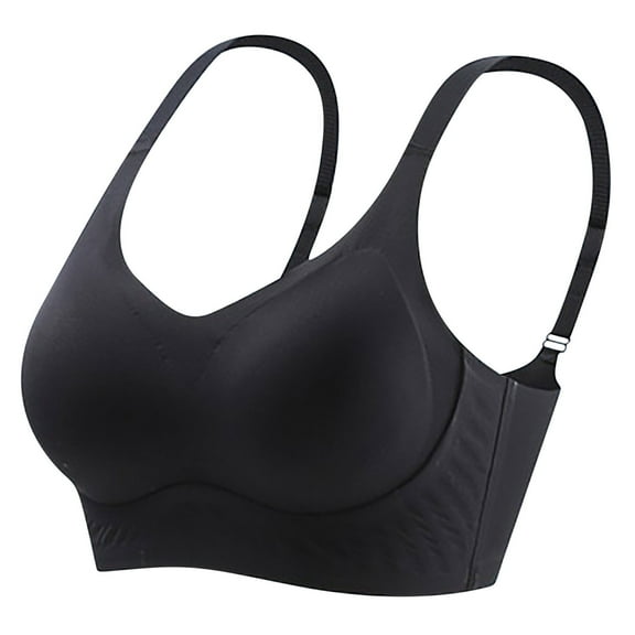 Women Training Bras Women's Seamless Bras No Underwire Push up Bras Soft Wirefree Comfort Bralettes Full Cover Everyday Bra Comfortable Wireless Padded Bras Black XXL