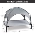 thumbnail image 2 of Elevated dog bed with tent, Cooling Raised Bed, Portable&No-Slip for Outdoor or Indoor Use, Gray, Medium, 2 of 7