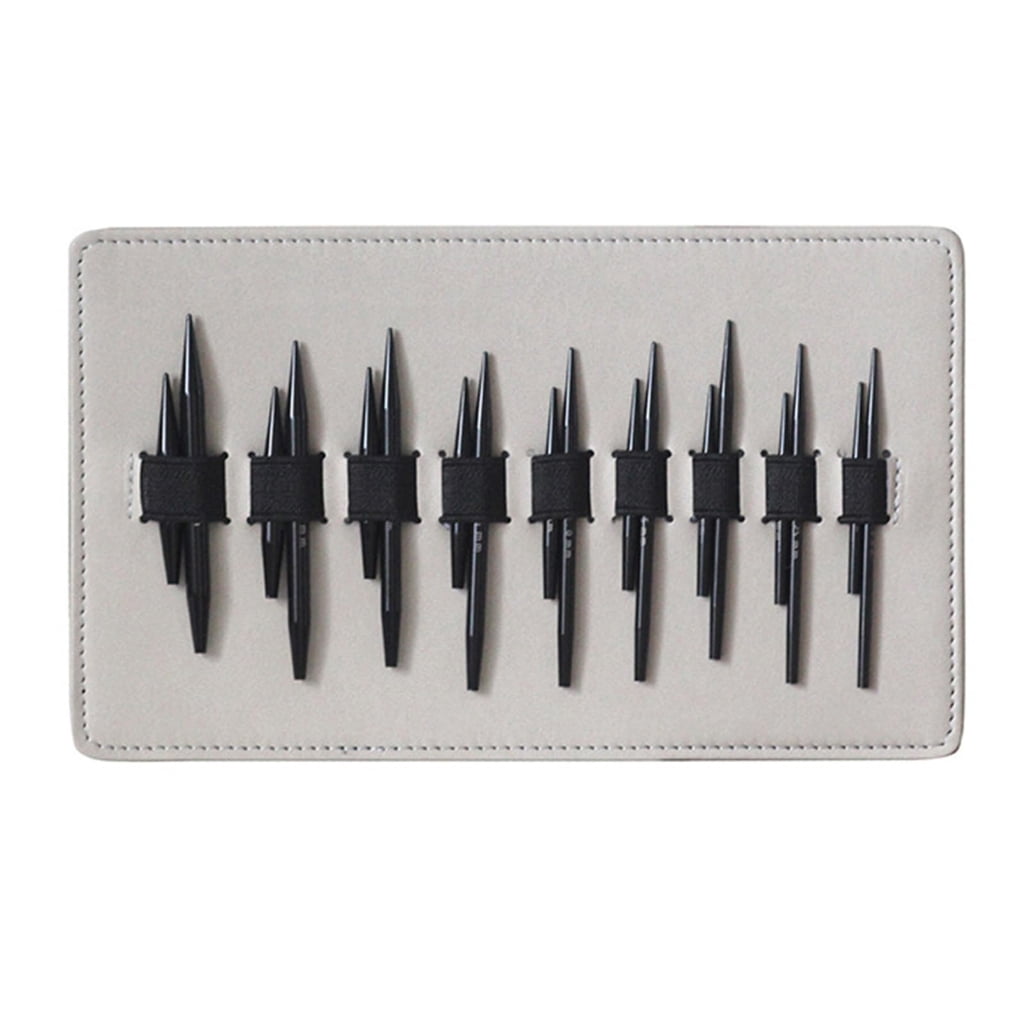 Miiottaa 9Pairs Interchangeable Circular Aluminum Knitting Needle with Storage Bag 3.0mm-6.0mm for Weaving Yarns Craft Weaving