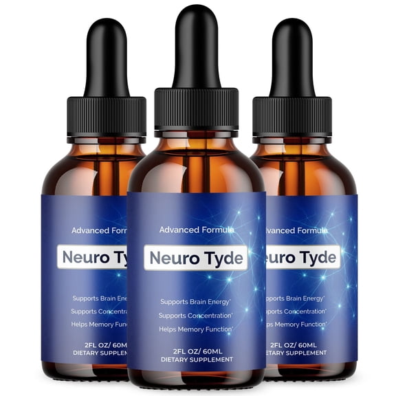 Neuro Tyde Advanced Formula Brain Support Drops NeuroTyde Maximum Strength Supplement 90 Servings