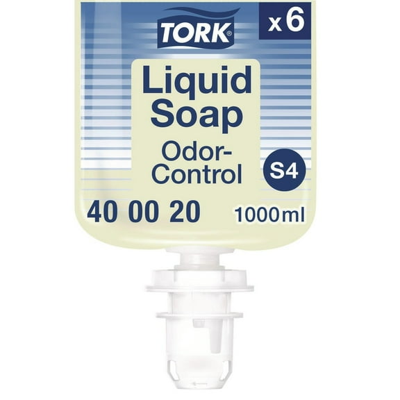 Tork 400020 1L Perfume Free Odor-Control Hand Soap Liquid S4 (6/Carton)