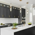 thumbnail image 3 of LNC Modern Gold LED Pendant Light with Double Clear Textured Shades, Dimmable Hanging Fixture, 3 of 9