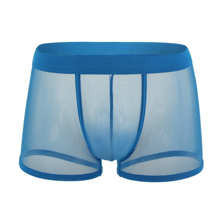 Men's Boxer Briefs Underwear Breathable Mesh Underwear Middle Waist Leisure  Sports