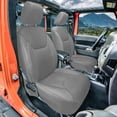 thumbnail image 2 of For 2007-2017 Jeep Wrangler JKU 4 Door FH Group Faux Leather Custom Fit Car Seat Covers - Front Seats Solid Gray, 2 of 5