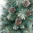 thumbnail image 5 of Nearly Natural 3.5' Frosted Tip Pine Artificial Christmas Tree in Planter, Prelit with 50 Clear Lights, 5 of 6