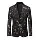 thumbnail image 1 of Abrigo de traje informal de negocios con estampado de estrellas de cinco puntas para hombre (talla XXL), 1 of 5