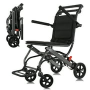 EazinGo Portable Folding Lightweight Transport Wheelchair with Bag - Z100
